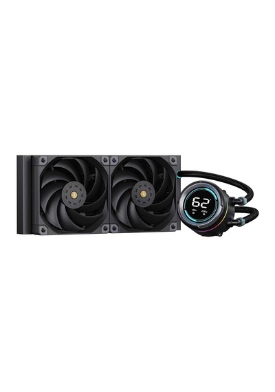 Freezer W246 Pro 240mm Radyatör, 300w Tdp, Sıcaklık Göstergeli Lcd Ekran + Argb Pompa, 2x12cm Pwm 2500 Rpm Siyah Fanlı, Intel Lga1851-lga1700-lga1200 Socket, Amd Am4-am5 Socket, Sıvı Soğutma