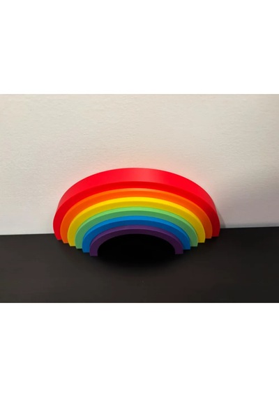Montessori Eğitici Gökkuşağı Puzzle / 21 11 Cm Canlı Renkler