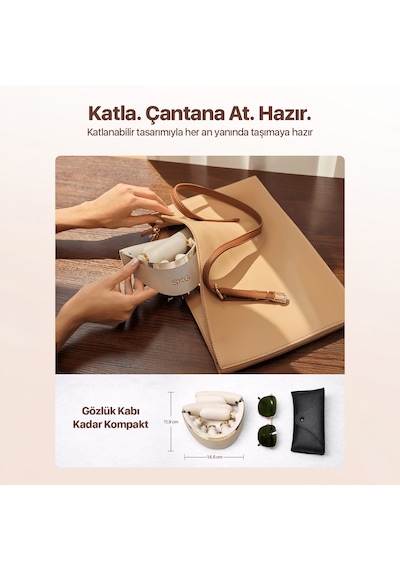 Skg G7 Pro Fold Hediye Kutulu Premium Gold Seri Tens-ems Boyun Masajı Mobil App Isı Terapisi Altın