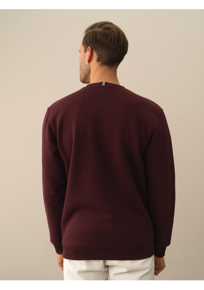 Xint Bordo Pamuk Dokulu Regular Fit Sweatshirt 300306