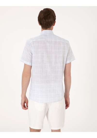 Pierre Cardin Erkek Mavi Gömlek Kısa Kollu 50304523-vr036 Mavi