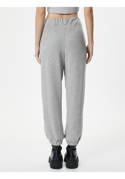 Koton Jogger Eşofman Altı Beli Lastikli Cep Detaylı Gri 4wak30080ek 4WAK30080EK031 Gri