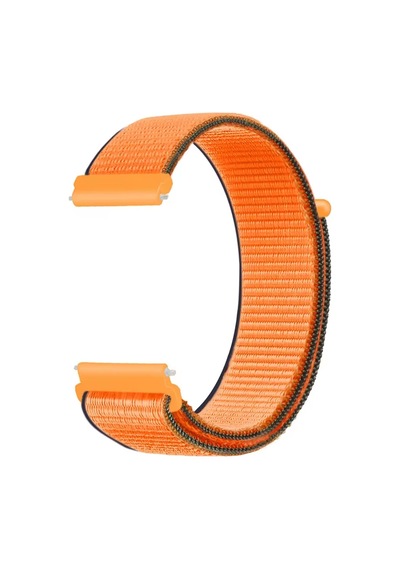 Caseonn Xiaomi Mi Watch Color Sports Kordon Hasır Kumaş Nylon Kayış Turuncu Yeşil