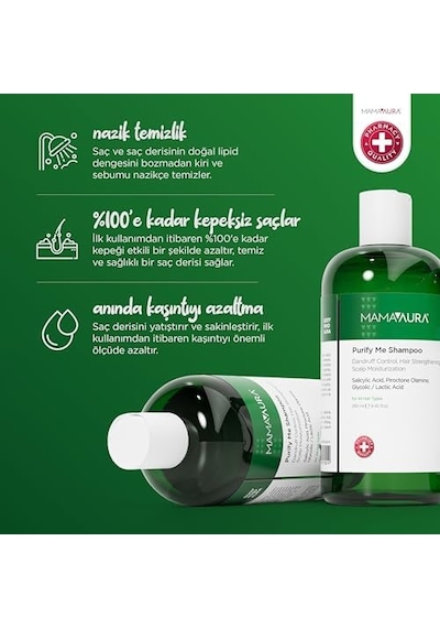 Purify Me Şampuan, Kepek Görünümünü Azaltmaya Yardımcı Ve Kaşıntıyı Yatıştırmaya Destekleyen Arındırıcı Şampuan, 250 Ml