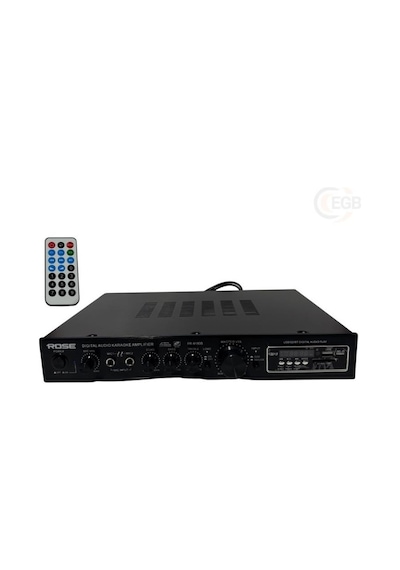 Rose Fr-9180b 2x150 Watt Stereo Anfi Ekolu, Loud, Mp3, Bluetooth, Sd Kart 2 Mikrofon Girişli Kumandalı