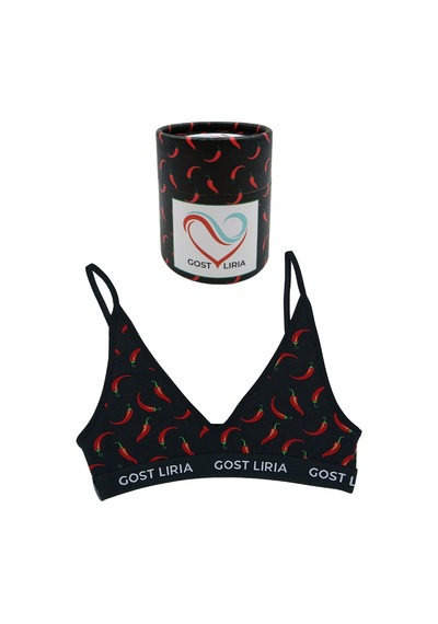 Gost Liria - Pepper Desenli Kadın Bralet Siyah