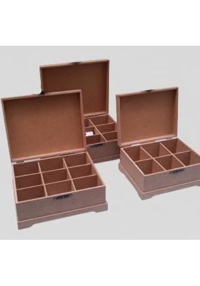 Hobi 90023 Dekoratif Model 3lü Makyaj Kutu Set Ahşap Ham Mdf El Yapımı