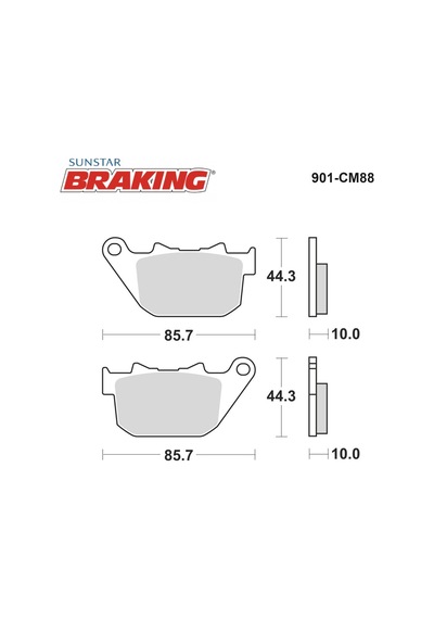 Sinterli Arka Fren Balatası / Harley D. / Xr 1200 / X / 1200cc / Arka / 2008-2009-2010-2011-2012 32016067