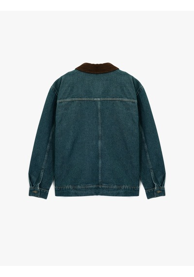Koton Regular Fit Uzun Kollu Kapaklı Cepli Renk Kontrastlı Yaka Jean Ceket Koyu İndigo 6wam50030nd İndigo Koton Regular Fit Uzun Kollu Kapaklı Cepli Renk Kontrastlı Yaka Jean Ceket Koyu İndigo 6wam50030nd İndigo
