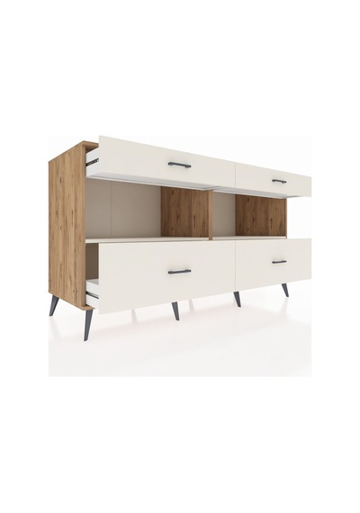 Kronos Konsol 2 Raflı 4 Çekmeceli 176x59x99 Çam-aytaşı Çam-aytaşı