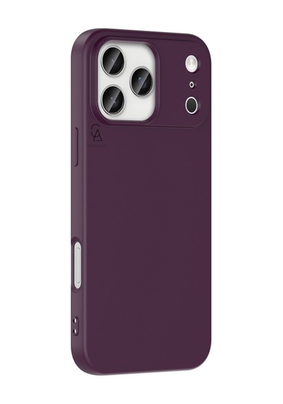Apple Uyumlu iPhone 17 Pro Max Içi Kadife Lansman Kılıf Ve 5d Tam Kaplayan Cam Ekran Koruyucu Koyu Mor