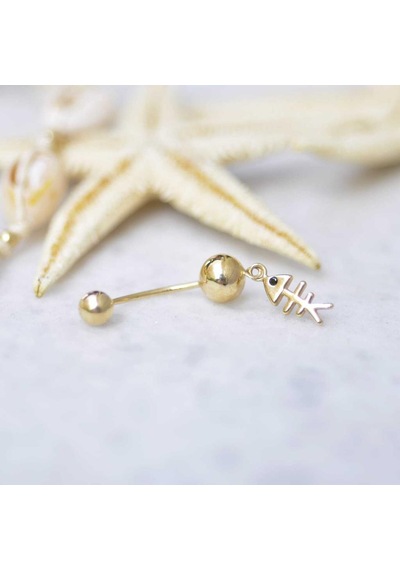 Kılçık Göbek Piercing Sarı