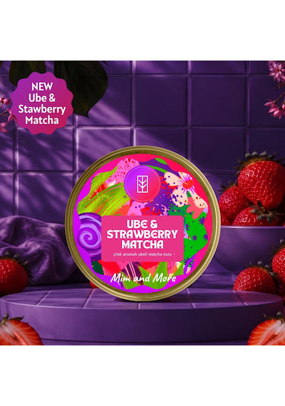 Ube Strawberry Matcha - Çilekli Superfood Ube Matcha Tozu 25 G