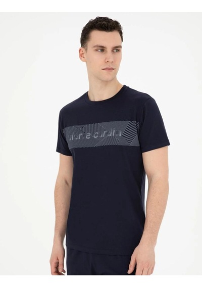 Pierre Cardin 6050 Erkek Kısa Kollu Penye Pijama Takımı Lacivert