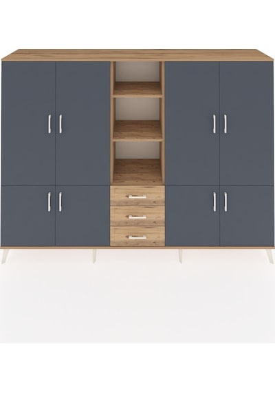 Hyperion Dolap 11 Raflı 3 Çekmeceli 8 Kapaklı 220x44x163 Çam-antr Çam-antrasit/çam Hyperion Dolap 11 Raflı 3 Çekmeceli 8 Kapaklı 220x44x163 Çam-antr Çam-antrasit/çam