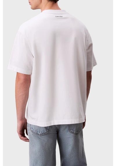 Calvin Klein Erkek T Shirt Lv04rf823g Yaf Beyaz Beyaz