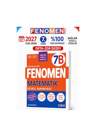 2027 7.sınıf 7b Matematik Bağlam Temelli %100 Maarif Yüzyıl Yeni Müfredat Soru Bankası Orta-zor Yeni Ürün