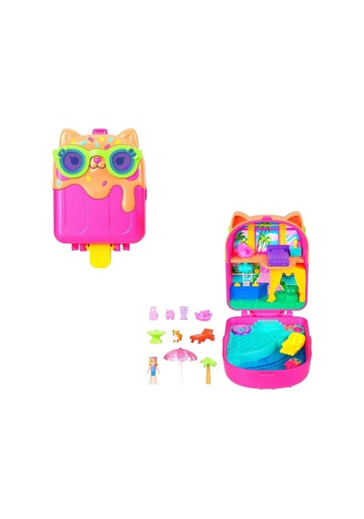 Polly Pocket Ve Maceraları Kompakt Oyun Seti Kitty Popsicle Resort Jfg56-jcb17