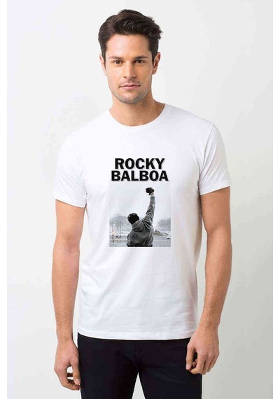 Streaming Rocky Balboa For Free Baskılı Beyaz Erkek Tshirt
