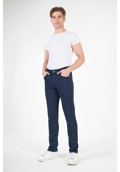Digital Jeans Normalkesim Fermuarlı Genişpaça Yüksekb Açık Lacivert Açık Gri