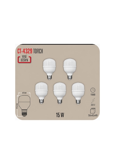 Ct-4329 Torch Led Ampül 5 Adet