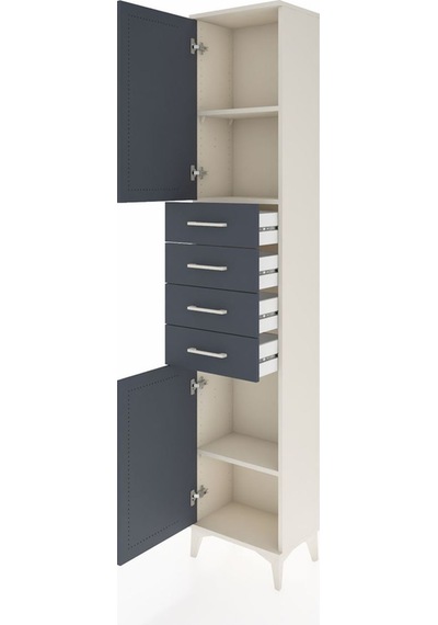 Arges Dolap 3 Raflı 4 Çekmeceli 2 Kapaklı 44x30x221 Aytaşı-an... Aytaşı