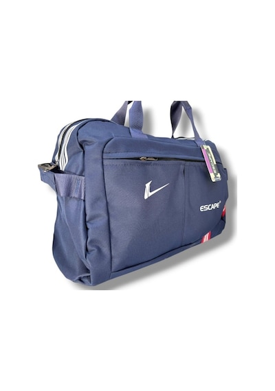 Escape 112-25 Polyester Kareli Kumaş Seyahat Çantası Lacivert