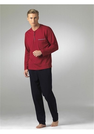Pierre Cardin Bay Penye Pijama Takım Uzun Kol 5454