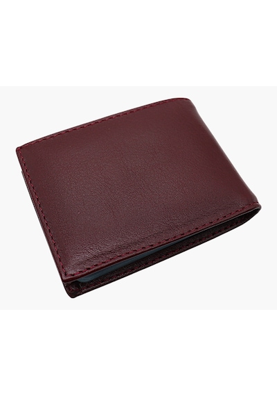 Westpolo Hakiki Deri Kağıt Para Ve Bol Şeffaf Kart Bölmeli Unisex Kartlık - Bordo Bordo