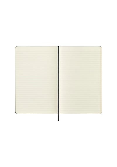 Moleskine Çizgili Siyah Defter L Boy Sert Kapak
