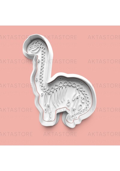 Dinozor Fosili Kurabiye Kalıbı Ve Şeker Hamuru Kalıbı 4'lü Set