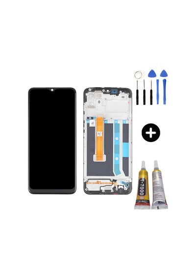 Oppo A15 Uyumlu Çıtalı Servis Lcd Ekran Dokunmatik + Montaj Seti