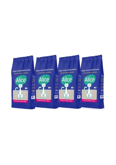 Alice Süper Emici Eko Paket Kedi Kumu 4 x 7 L