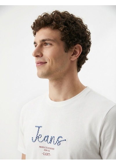 LOFT Regular Fit Erkek Tshirt K.kol Lf2042755 Q1.v1 Beyaz