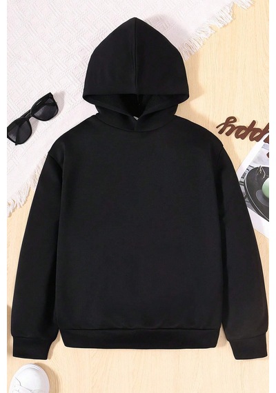 God Loves You Baskılı Erkek - Kız Çocuk Rahat Kalıp Sweatshirt Siyah