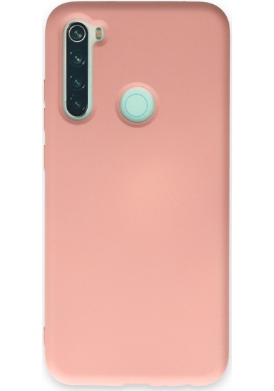 Newface Xiaomi Redmi Note 8 Kılıf Nano İçi Kadife Silikon - Pudra pudra