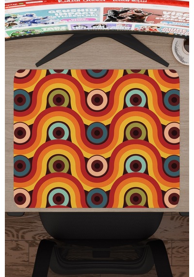 Retro 60 Lar Kaymaz Dikişli Kauçuk Oyuncu Mousepad V1 - 48x40 Xl Gaming Mouse Pad Fare Altlığı