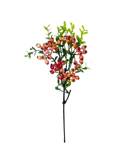 Yapay Çiçek Nar Kokina Dalı 38cm Red Berry Kırmızı