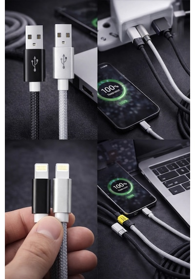 Platoon Pl-8930 Usb To Apple Uyumlu iPhone Lightning Hızlı Şarj Ve Data Kablosu