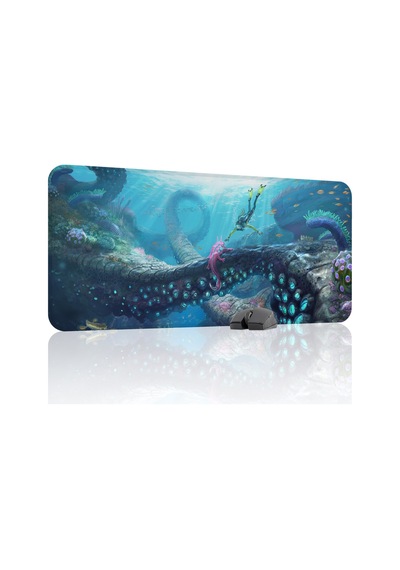 Subnautica Kaymaz Dikişli Kauçuk Oyuncu Mousepad V2 - 90x40 Xxl Gaming Mouse Pad Fare Altlığı