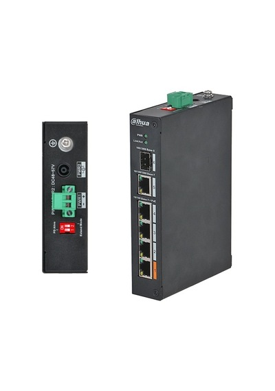 Dahua Pfs3106-4et-60 4 Port Poe 4fe Poe + 1ge+ 1ge Sfp, Toplam 60w Poe Switch