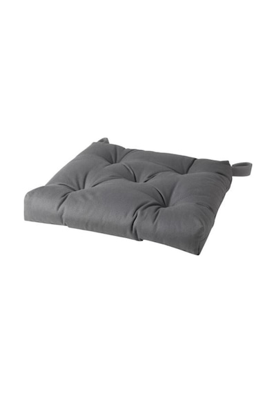 Ikea Malında 40/35x38x7 Cm Sandelye Minderi Gri Cırt Cırt Bantlı