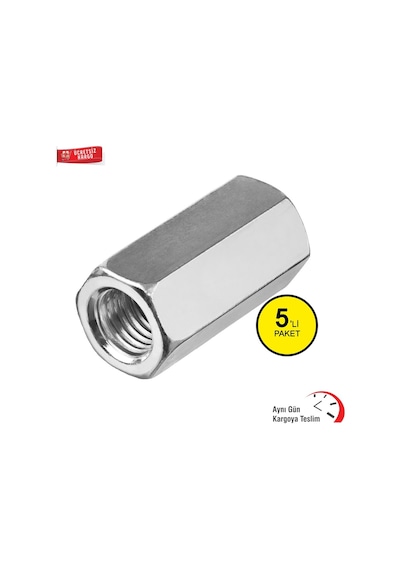 Uzatma Somunu Altı Köşe M8X40 MM (5 Adet)