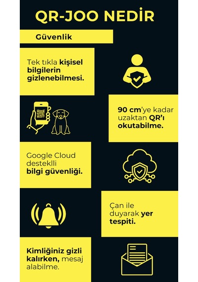 Petjoo 29.Foks Gri-Kırmızı Qr'lı Köpek Künyesi