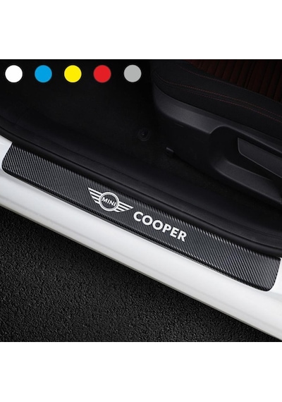 Mini Cooper Için Karbon Kapı Eşiği Sticker ( 4 Adet )