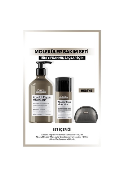 L'Oreal Professionnel Serie Expert Absolut Repair Molecular Onarıcı Saç Bakım Seti