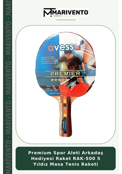 Premium Spor Aleti Arkadaş Hediyesi Raket Rak-500 5 Yıldız Masa Tenis Raketi