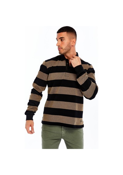 AR-MA Arma Erkek Örme Ribanalı Regular Fit Çizgili Polo Yaka Sweatshirt %95 Pamuk %5 Elastane K30554952902 Siyah AR-MA Arma Erkek Örme Ribanalı Regular Fit Çizgili Polo Yaka Sweatshirt %95 Pamuk %5 Elastane K30554952902 Siyah
