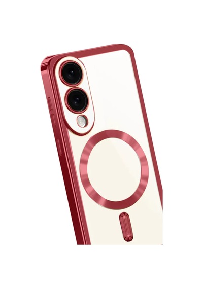 Newface Samsung Galaxy Uyumlu S25 Edge Kross Magneticsafe Kapak - Kırmızı Diğer