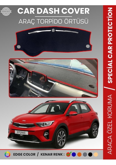Kia Stonıc 2017-2021 Torpido Örtüsü Ön Panel Halı Torpido Koruma Tam Uyum Araca Özel Kaymaz - 206 Stiloto